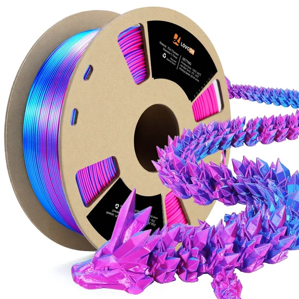 LOVOON 2colors Silk Sky Blue/Rose Red