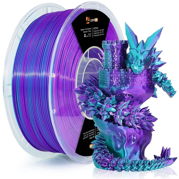 LOVOON 2color Silk Teal/Dark Violet(blue/Purple)