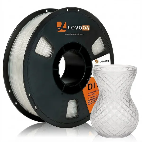 LOVOON LOVOON PLA 3D Printer Filament 1kg-Transparent