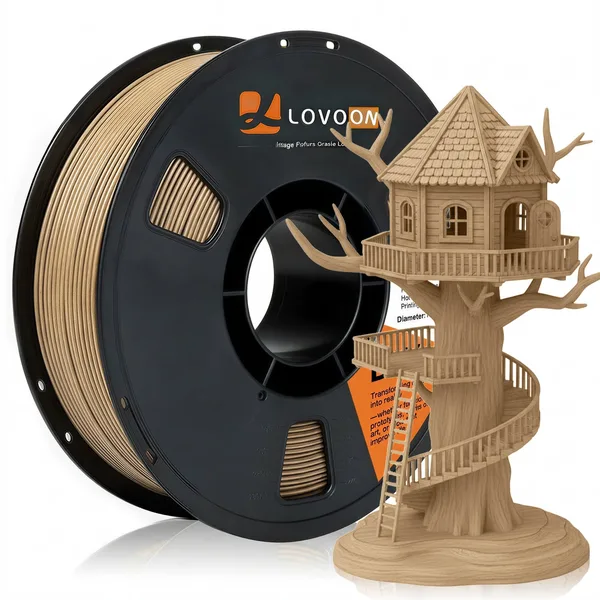 LOVOON LOVOON PLA Filament 1KG-Wood Color
