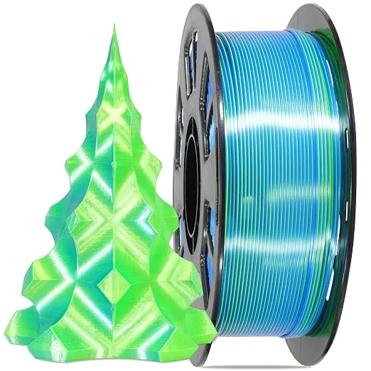 MIKA3D PLA Silk Sapphire Blue Lime Green