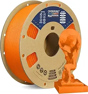 Overture OVERTURE PLA Plus (PLA+) Filament, Stronger & More Durable, Professional Toughness 3D Printer Filament 1kg (2.2lbs), High Precision +/-, Tangle-Free (Orange)