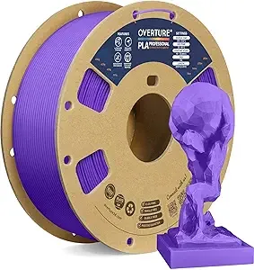 Overture OVERTURE PLA Plus (PLA+) Filament, Stronger & More Durable, Professional Toughness 3D Printer Filament 1kg (2.2lbs), High Precision +/-, Tangle-Free (Purple)