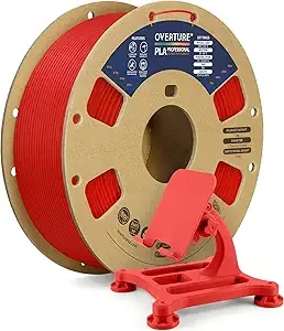 Overture OVERTURE PLA Plus (PLA+) Filament, Stronger & More Durable, Professional Toughness 3D Printer Filament 1kg (2.2lbs), High Precision +/-, Tangle-Free (Red)