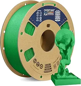 Overture OVERTURE PLA Plus (PLA+) Filament PLA Professional Toughness Enhanced PLA Roll, 1kg Spool (2.2lbs), Dimensional Accuracy +/- (Green)