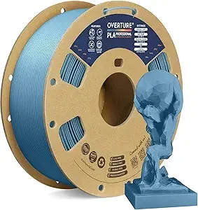 Overture OVERTURE PLA Plus (PLA+) Filament, Stronger & More Durable, Professional Toughness 3D Printer Filament 1kg (2.2lbs), High Precision +/-, Tangle-Free (Gray Blue)