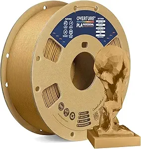 Overture OVERTURE PLA Plus (PLA+) Filament, Stronger & More Durable, Professional Toughness 3D Printer Filament 1kg (2.2lbs), High Precision +/-, Tangle-Free (Brown)