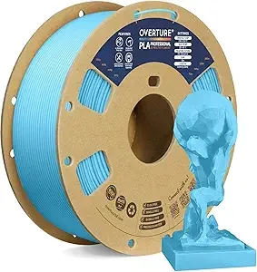 Overture OVERTURE PLA Plus (PLA+) Filament, Stronger & More Durable, Professional Toughness 3D Printer Filament 1kg (2.2lbs), High Precision +/-, Tangle-Free (Light Blue)