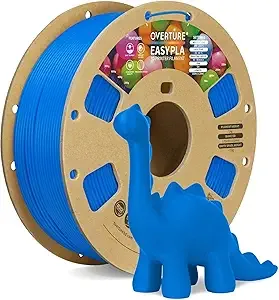 Overture OVERTURE Easy PLA 3D Printer Filament, 1kg PLA Cardboard Spool (2.2lbs), Dimensional Accuracy +/-, Fit Most FDM Printer (Easy Digital Blue)