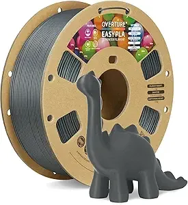 Overture OVERTURE Easy PLA 3D Printer Filament, 1kg PLA Cardboard Spool (2.2lbs), Dimensional Accuracy +/-, Fit Most FDM Printer (Easy Space Gray)