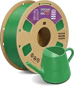 Overture OVERTURE ASA Filament, 1kg Spool (2.2lbs) 3D Printer Filament, Premium Anti-UV, ASA Filament Perfect for Printing Outdoor Functional Parts, Dimensional Accuracy +/- (Dimond Green)