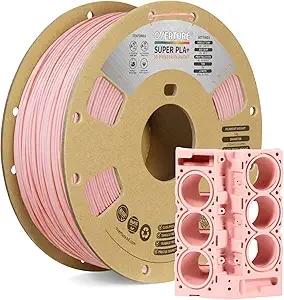 Overture OVERTURE Super PLA+ Filament, Toughness Enhanced PLA Plus, Professional Toughness 3D Printer Filament 1kg (2.2lbs), High Precision +/- (Sakura Pink)