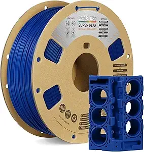 Overture OVERTURE Super PLA+ Filament, Toughness Enhanced PLA Plus, Professional Toughness 3D Printer Filament 1kg (2.2lbs), High Precision +/- (Dark Blue)
