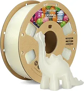 Overture OVERTURE Easy PLA 3D Printer Filament, 1kg PLA Cardboard Spool (2.2lbs), Dimensional Accuracy +/-, Fit Most FDM Printer (Easy Natural)