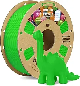 Overture OVERTURE Easy PLA 3D Printer Filament, 1kg PLA Cardboard Spool (2.2lbs), Dimensional Accuracy +/-, Fit Most FDM Printer (Easy Green)
