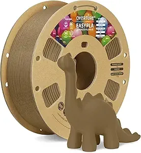 Overture OVERTURE Easy PLA 3D Printer Filament, 1kg PLA Cardboard Spool (2.2lbs), Dimensional Accuracy +/-, Fit Most FDM Printer (Easy Caramel)
