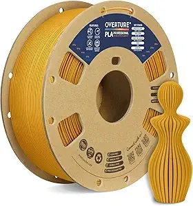 Overture OVERTURE PLA Plus (PLA+) Filament, Stronger & More Durable, Professional Toughness 3D Printer Filament 1kg (2.2lbs), High Precision +/-, Tangle-Free (Royal Gold)