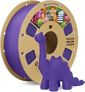 Overture OVERTURE Easy PLA 3D Printer Filament, 1kg PLA Cardboard Spool (2.2lbs), Dimensional Accuracy +/-, Fit Most FDM Printer (Easy Purple)