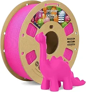 Overture OVERTURE Easy PLA 3D Printer Filament, 1kg PLA Cardboard Spool (2.2lbs), Dimensional Accuracy +/-, Fit Most FDM Printer (Easy Magenta)