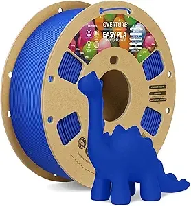 Overture OVERTURE Easy PLA 3D Printer Filament, 1kg PLA Cardboard Spool (2.2lbs), Dimensional Accuracy +/-, Fit Most FDM Printer (Easy Cobalt Blue)