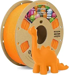 Overture OVERTURE Easy PLA 3D Printer Filament, 1kg PLA Cardboard Spool (2.2lbs), Dimensional Accuracy +/-, Fit Most FDM Printer (Easy Pumpkin Orange)