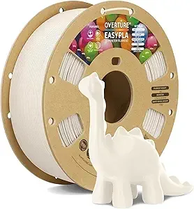 Overture OVERTURE Easy PLA 3D Printer Filament, 1kg PLA Cardboard Spool (2.2lbs), Dimensional Accuracy +/-, Fit Most FDM Printer (Easy Beige)