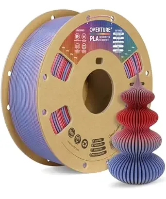 Overture OVERTURE Rainbow PLA Filament, Neatly Wound 3D Printer Filament 1kg Spool (2.2lbs), Dimensional Accuracy +/-, Fit Most FDM 3D Printers(Rocket pop)