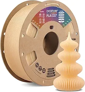 Overture OVERTURE Christmas PLA Filament PLA 3D Printer Filament, 1kg Cardboard Spool (2.2lbs), Dimensional Accuracy +/-, Fit Most FDM Printer (Champagne Frost)