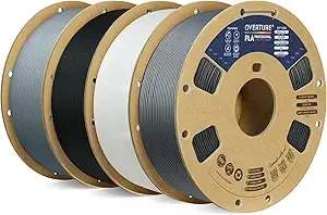 Overture OVERTURE 4KG Bundle PLA Plus (PLA+) Filament, Stronger & More Durable, Professional Toughness 3D Printer Filament 1kg (2.2lbs) 4 Pack, High Precision +/- (4 Color)