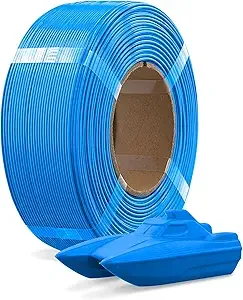 Overture OVERTURE Refill PETG Spoolless 3D Printer Filament, 1kg (2.2lb) Refilament for Bambu Lab Reusable Spool, Accuracy +/-, Fit Most FDM 3D Printers(Digital Blue)