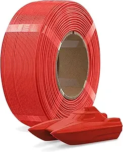 Overture OVERTURE Refill PETG Spoolless 3D Printer Filament, 1kg (2.2lb) Refilament for Bambu Lab Reusable Spool, Accuracy +/-, Fit Most FDM 3D Printers(Red)