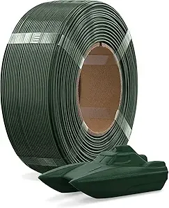 Overture OVERTURE Refill PETG Spoolless 3D Printer Filament, 1kg (2.2lb) Refilament for Bambu Lab Reusable Spool, Accuracy +/-, Fit Most FDM 3D Printers(Army Green)