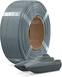 Overture OVERTURE Refill PETG Spoolless 3D Printer Filament, 1kg (2.2lb) Refilament for Bambu Lab Reusable Spool, Accuracy +/-, Fit Most FDM 3D Printers(Space Gray)