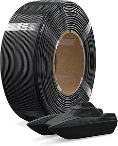 Overture OVERTURE Refill PETG Spoolless 3D Printer Filament, 1kg (2.2lb) Refilament for Bambu Lab Reusable Spool, Accuracy +/-, Fit Most FDM 3D Printers(Black)