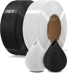Overture OVERTURE 2 Pack 1kg High Speed Refill PLA Filament, Black+White