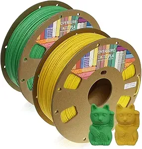 Overture OVERTURE 4 Pack 1kg High Speed Refill PLA Filament, Green+Red+Blue+Orange