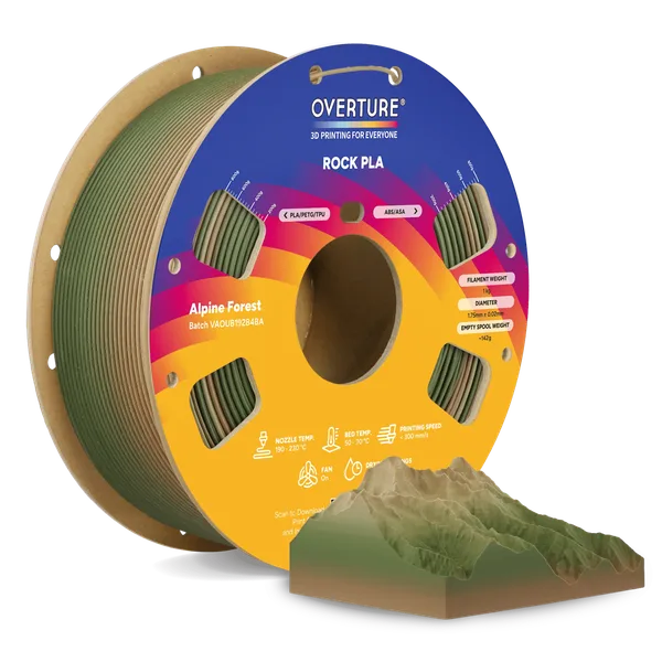 Overture Overture Rock PLA 3D Printer Filament