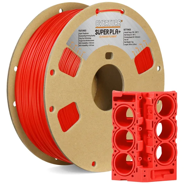 Overture PLA+ Red