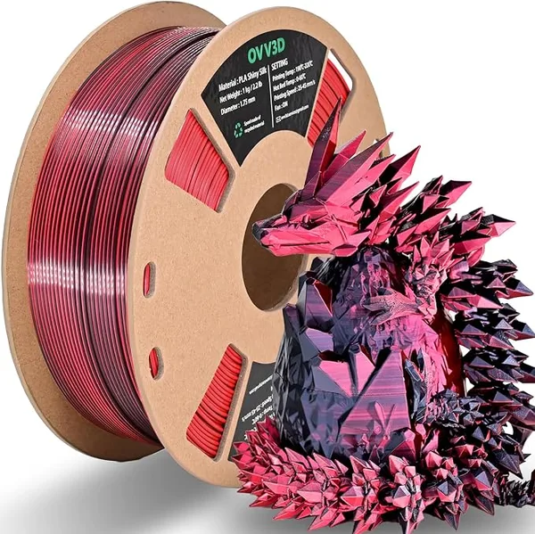 OVV3D PLA Silk Black Red