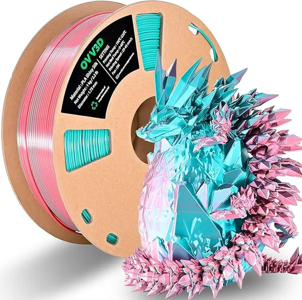 OVV3D PLA Silk Sky Blue and Pink