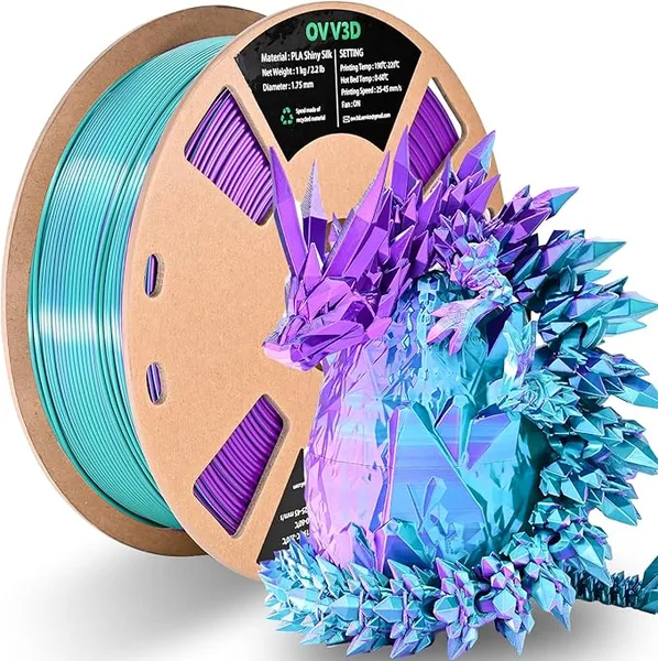 OVV3D PLA Silk Purple and Sky Blue