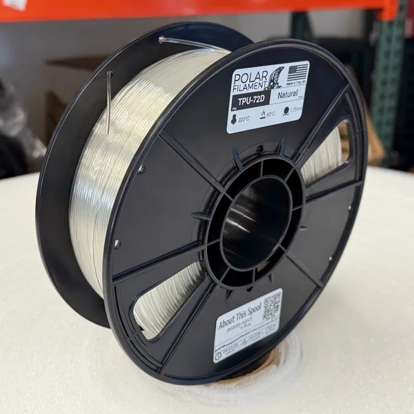 Polar Filament [Experimental] Natural Very Hard TPU-72D (AMS-compatible) - 1kg