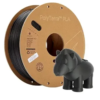 Polymaker Polymaker Matte PLA Filament Charcoal Black 1kg 3D Printing Filament, PolyTerra 3D Printer PLA Filament