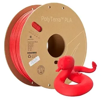 Polymaker Polymaker Matte PLA Filament Lava Red 1kg 3D Printing Filament, PolyTerra 3D Printer