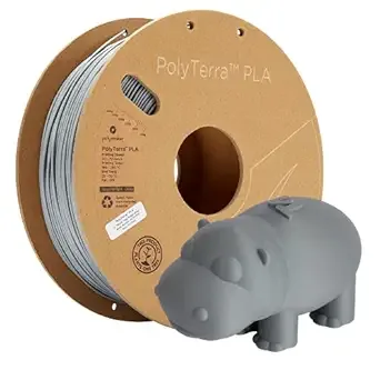 Polymaker Polymaker Matte PLA Filament Fossil Grey 1kg 3D Printing Filament, PolyTerra 3D Printer PLA Filament