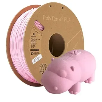 Polymaker Polymaker Matte PLA Filament Sakura Pink 1kg 3D Printing Filament, PolyTerra 3D Printer PLA Filament