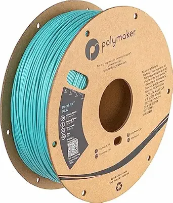 Polymaker Polymaker PLA Filament, Teal 3D Printing PLA Filament 1kg - PolyLite 3D Printer PLA Filament, Dimensional Accuracy +/-, Compatible with Most 3D Printer, Polymaker Teal