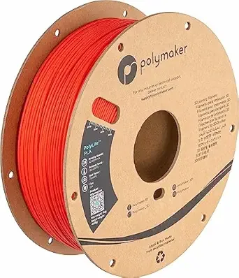 Polymaker Polymaker PLA Filament, Red 3D Printing PLA Filament 1kg - PolyLite 3D Printer PLA Filament, Dimensional Accuracy +/-, Compatible with Most 3D Printer, Red