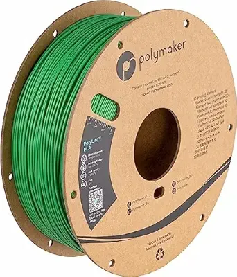 Polymaker Polymaker PLA Filament, Green 3D Printing PLA Filament 1kg - PolyLite 3D Printer PLA Filament, Dimensional Accuracy +/-, Compatible with Most 3D Printer, Green