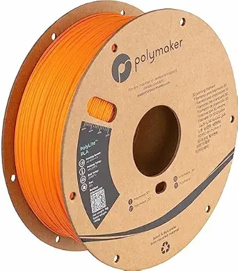 Polymaker Polymaker PLA Filament, Orange 3D Printing PLA Filament 1kg - PolyLite 3D Printer PLA Filament, Dimensional Accuracy +/-, Compatible with Most 3D Printer, Orange
